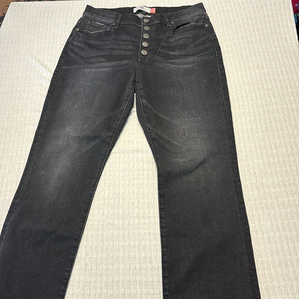 Cabi jeans size 8 button fly straight black